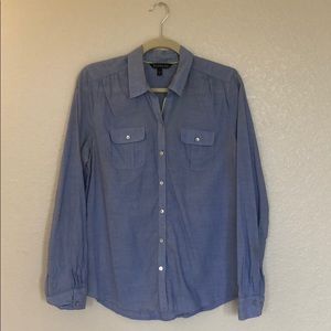Blue button down